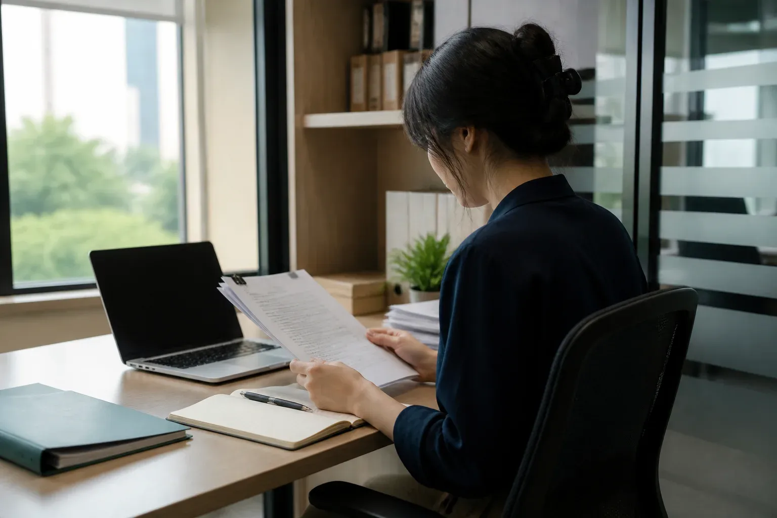 Không gian làm việc với tài liệu pháp lý được sắp xếp